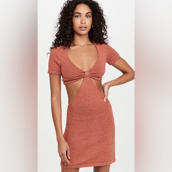 Cult Gaia Billie Knit Dress in Jasper Size M NWT